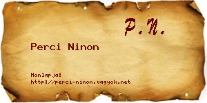 Perci Ninon névjegykártya